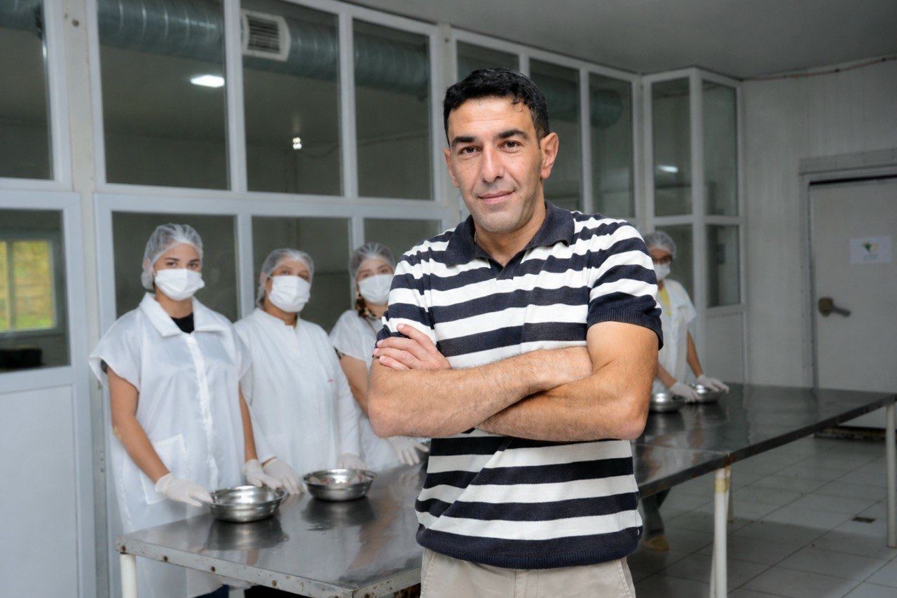 AzeriFrog director at the production site